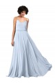 Chiffon Alças finas Sem Mangas Lombar Comprimento Chão Vestido de Festa / Vestido de Madrinha Baratos