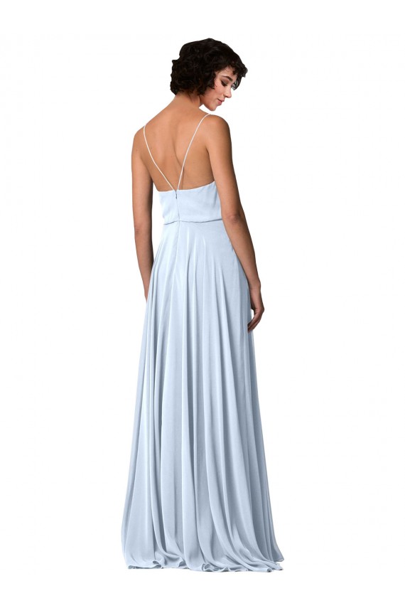 Chiffon Alças finas Sem Mangas Lombar Comprimento Chão Vestido de Festa / Vestido de Madrinha Baratos