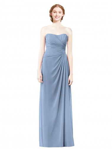 Chiffon Sem alças Sem Mangas Comprimento Chão Vestido de Noiva / Vestido de Festa Baratos
