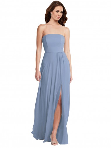 Chiffon Sem alças Sem Mangas Comprimento Chão Vestidos de Noiva / Vestidos de Festa Baratos