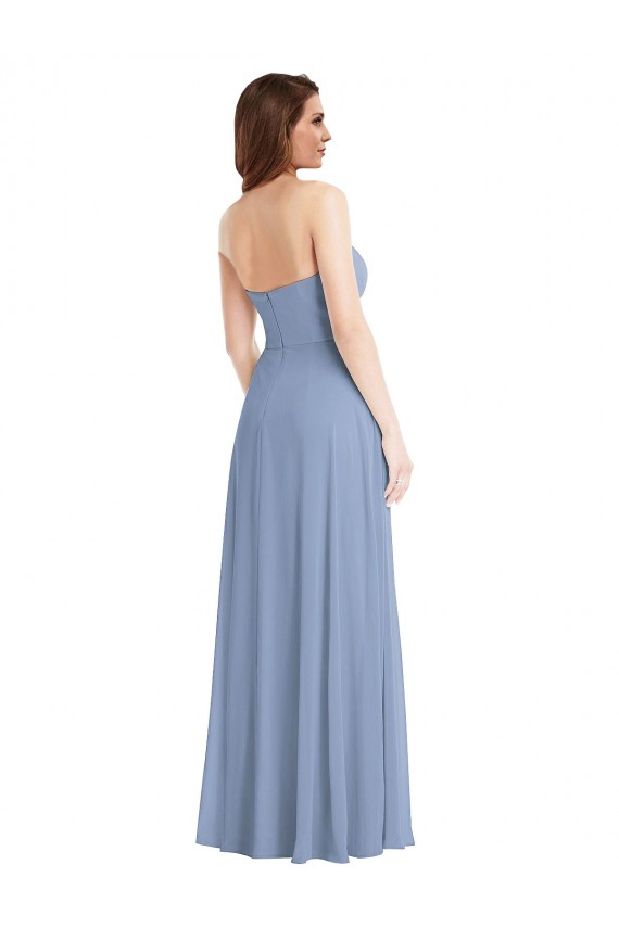 Chiffon Sem alças Sem Mangas Comprimento Chão Vestidos de Noiva / Vestidos de Festa Baratos