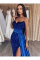 Lantejoulas Veludo Amor Sem Mangas Comboio Varredela Bainha Vestidos de Festa Baratos