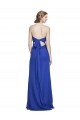 Chiffon Amor Sem Mangas Comprimento Chão Azul Real Longo Vestidos de Madrinha Baratos