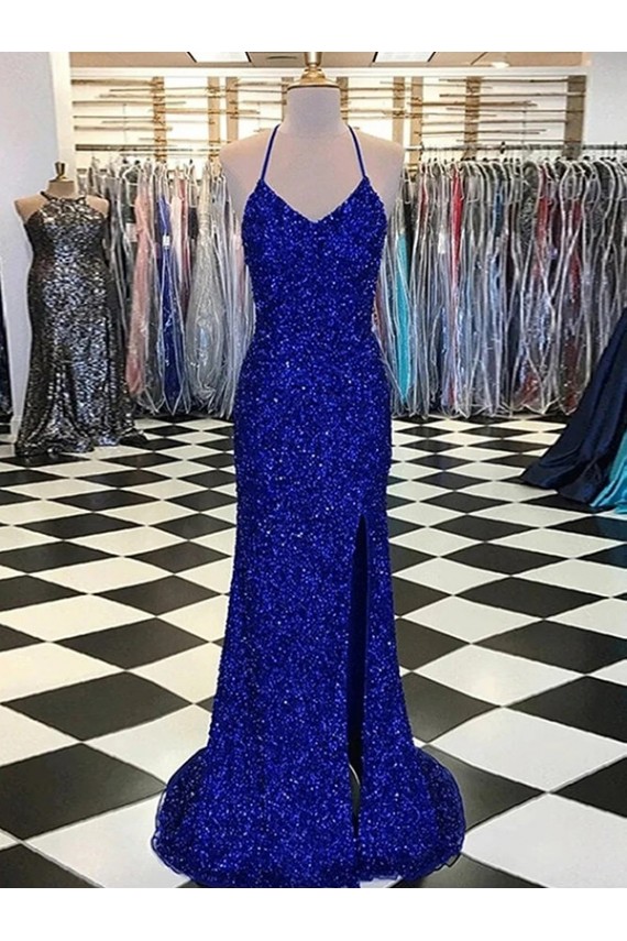 Lantejoulas Veludo Decote V Sem Mangas Comboio Varredela Vestido de Noiva / Vestido de Festa Baratos