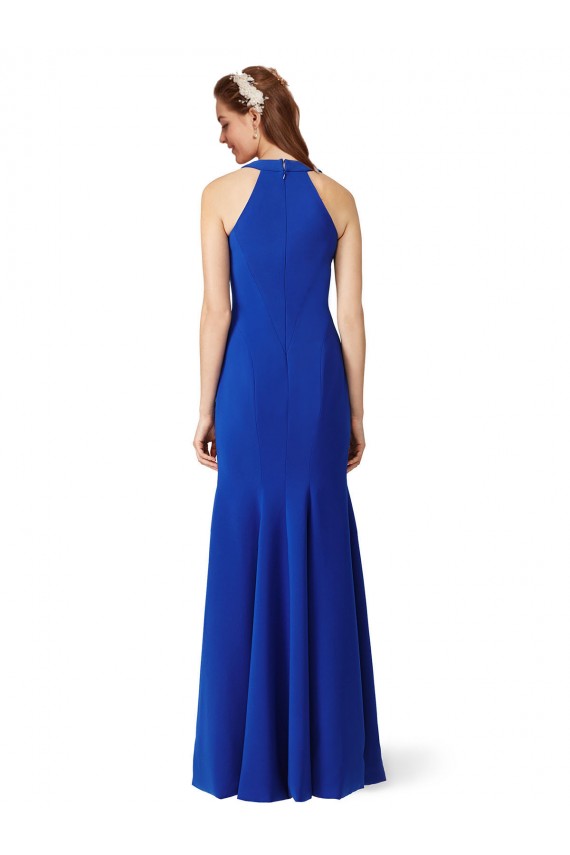 Crepe Esticado Decote V Sem Mangas Comprimento Chão Vestidos de Madrinha / Vestidos de Noite / Vestidos de Festa Baratos