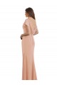 Chiffon Decote Barco Sem Mangas Lombar Comprimento Chão Vestidos de Madrinha / Vestidos de Festa Baratos
