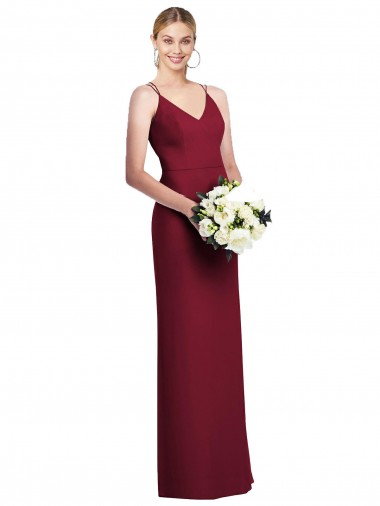 Chiffon Decote V Sem Mangas Comprimento Chão Linha A Vestido de Baile Formais Baratos