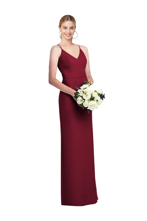 Chiffon Decote V Sem Mangas Comprimento Chão Linha A Vestido de Baile Formais Baratos
