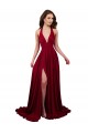 Spandex Cabeçada Sem Mangas Abrir de volta Comprimento Chão Vestidos de Madrinha / Vestidos de Noite / Vestidos de Festa Baratos