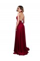 Spandex Cabeçada Sem Mangas Abrir de volta Comprimento Chão Vestidos de Madrinha / Vestidos de Noite / Vestidos de Festa Baratos