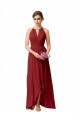 Chiffon Decote Alto Sem Mangas Alto Baixo Alto Baixo, Vestidos de Madrinha Baratos