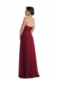 Chiffon Sem alças Sem Mangas Lombar Comprimento Chão Vestidos de Madrinha / Vestidos de Noite Baratos