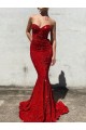 Lantejoulas Veludo Amor Sem Mangas Comboio Corte Longo Sereia Vestidos de Festa Baratos