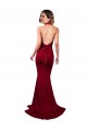Spandex Cabeçada Sem Mangas Abrir de volta Comprimento Chão Sereia Vestidos de Madrinha / Vestidos de Noite / Vestidos de Festa Baratos