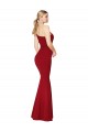 Crepe Esticado Um Ombro Sem Mangas Comprimento Chão Vestidos de Madrinha / Vestidos de Noite / Vestidos de Festa Baratos
