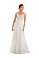 Chiffon & Renda Amor Mangas Compridas Buraco da fechadura Comboio Capela Bainha Vestidos de Noiva Baratos