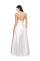 Cetim Elástico Sem alças Sem Mangas Lombar Comprimento Chão Vestidos de Madrinha / Vestidos de Noite / Vestidos de Festa Baratos