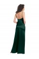 Cetim Elástico Colher Sem Mangas Abrir de volta Comprimento Chão Vestidos de Madrinha / Vestidos de Noite / Vestidos de Festa Baratos