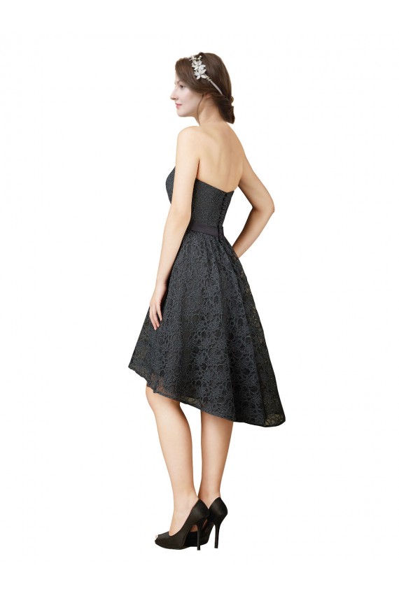 Renda Amor Sem Mangas Comprimento Joelho Vestidos de Madrinha / Vestidos de Cocktail / Vestidos de Homecoming Baratos