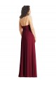 Chiffon Alças finas Sem Mangas Comprimento Chão Trombeta Vestidos de Madrinha / Vestidos de Noite Baratos