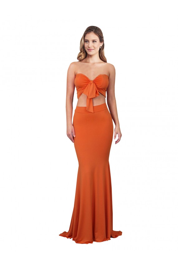 Spandex Sem alças Sem Mangas Comprimento Chão Vestidos de Madrinha / Vestidos de Noite / Vestidos de Festa Baratos