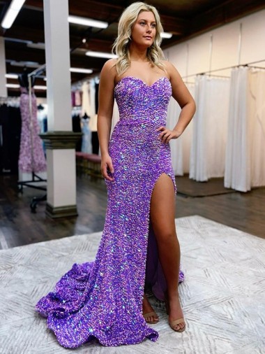 Lantejoulas Veludo Amor Sem Mangas Comboio Corte Linha A Vestidos de Festa Baratos