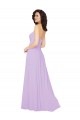 Chiffon Amor Sem Mangas Lombar Comprimento Chão Linha A Vestidos de Festa / Vestidos de Madrinha Baratos