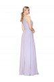 Chiffon Cabeçada Sem Mangas Comprimento Chão Vestidos de Madrinha / Vestidos de Noite / Vestidos de Festa Baratos