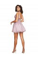 Tule Decote V Sem Mangas Costas em V Curto Vestidos de Madrinha / Vestidos de Cocktail / Vestidos de Homecoming Baratos