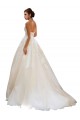 Tule & Renda Amor Sem Mangas Comboio Capela Marfim & Champanhe Vestido de Baile Baratos