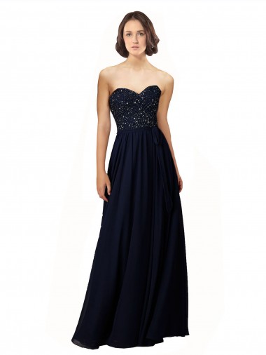 Chiffon Amor Sem Mangas Comprimento Chão Bainha Vestidos de Festa Baratos