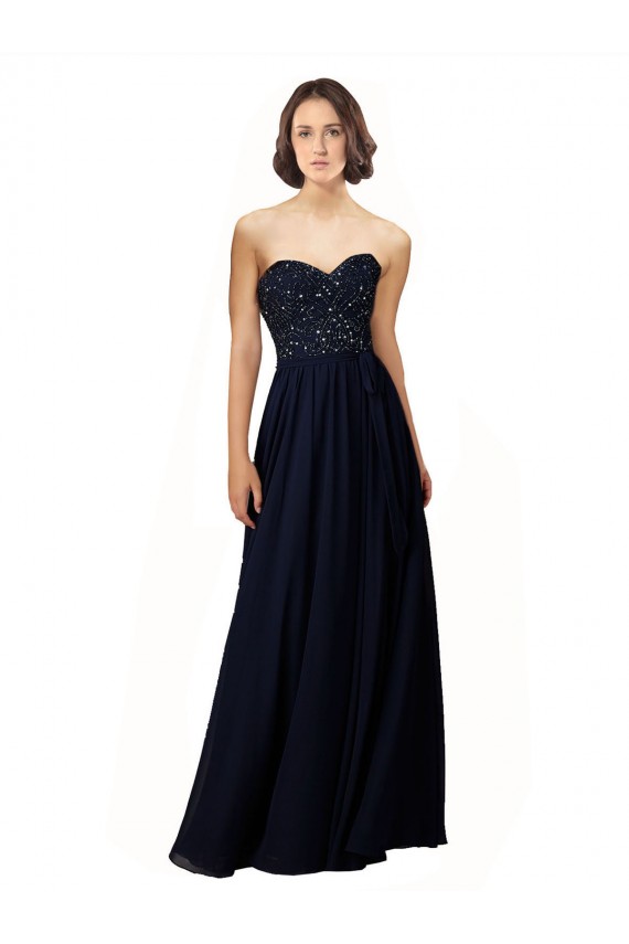 Chiffon Amor Sem Mangas Comprimento Chão Bainha Vestidos de Festa Baratos