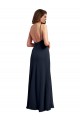 Chiffon Alças finas Sem Mangas Abrir de volta Comprimento Chão Vestidos de Madrinha / Vestidos Formais Baratos