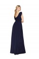 Chiffon Decote V Sem Mangas Comprimento Chão Vestidos de Madrinha / Vestidos de Noite / Vestidos de Festa Baratos