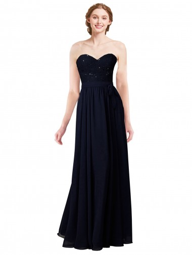 Chiffon Amor Sem Mangas Comprimento Chão Vestido Formais / Vestido de Madrinha Baratos