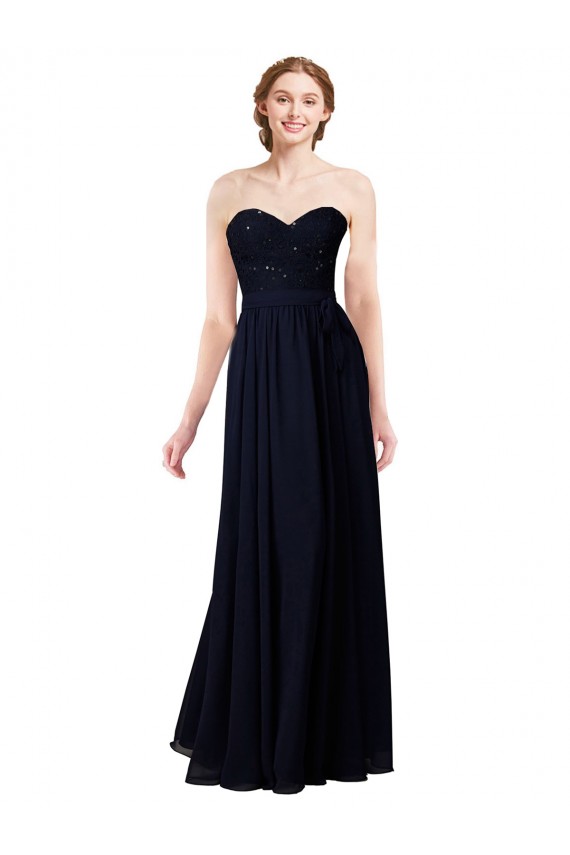 Chiffon Amor Sem Mangas Comprimento Chão Vestido Formais / Vestido de Madrinha Baratos