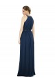 Chiffon Decote Alto Sem Mangas Comprimento Chão Vestido de Baile Formais Baratos