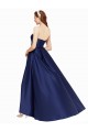 Cetim Sem alças Sem Mangas Lombar Comprimento Chão Linha A Vestidos de Madrinha / Vestidos de Noite / Vestidos de Festa Baratos