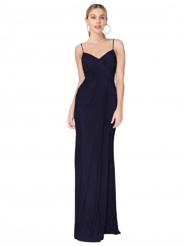 Chiffon Alças finas Sem Mangas Costas em V Comprimento Chão Vestidos de Madrinha / Vestidos de Noite / Vestidos de Festa Baratos