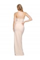 Crepe Esticado Sem alças Sem Mangas Lombar Comprimento Chão Nu Longo Vestidos de Madrinha / Vestidos de Noite / Vestidos de Festa Baratos
