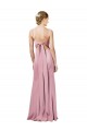 Crepe Esticado Alças finas Sem Mangas Lombar Comprimento Chão Longo Bainha Vestidos de Madrinha / Vestidos de Noite / Vestidos de Festa Baratos