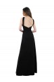 Chiffon Cabeçada Sem Mangas Abrir de volta Comprimento Chão Vestidos de Festa / Vestidos de Madrinha Baratos