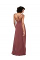 Chiffon Decote V Sem Mangas Criss Cruz Comprimento Chão Vestidos de Madrinha / Vestidos de Noite Baratos