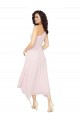 Chiffon Um Ombro Sem Mangas Comprimento Midi Vestidos de Madrinha / Vestidos de Cocktail / Vestidos de Homecoming Baratos