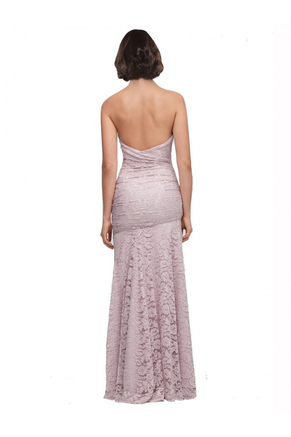 Renda Amor Sem Mangas Comprimento Chão Sereia Vestido de Madrinha / Vestido de Festa Baratos