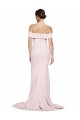 Crepe Esticado Decote Quadrado Sem Mangas Lombar Comboio Varredela Vestidos de Madrinha / Vestidos de Noite / Vestidos de Festa Baratos