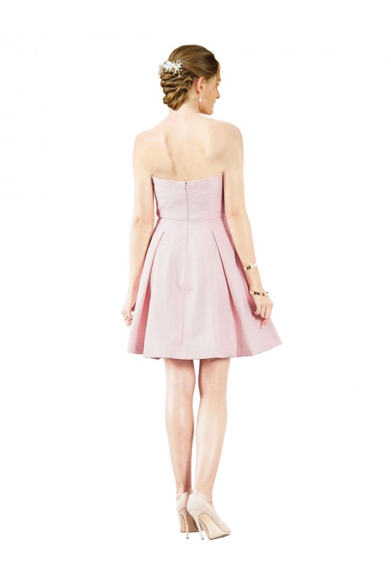 Cetim Amor Sem Mangas Comprimento Joelho Vestidos de Madrinha / Vestidos de Cocktail / Vestidos de Homecoming Baratos