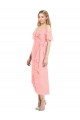 Chiffon Alças finas Ombro Frio Comprimento Cocktail Vestidos de Madrinha Baratos