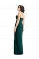 Chiffon Amor Sem Mangas Lombar Comprimento Chão Sempre Verde Linha A Vestidos de Madrinha Baratos