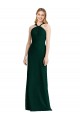 Chiffon Cabeçada Sem Mangas Comprimento Chão Trombeta Sempre Verde Vestidos de Madrinha Baratos
